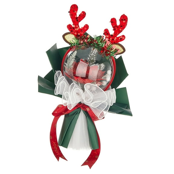 ZPAQI Christmas Hand Bouquet Transparent Clear Balloon Bouquet Festives Accessories