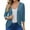 Blue, variant on Women's 3/4 Sleeve Cardigans Solid Color 3/4 Sleeve Hollow Casual Loose Cardigan Tops