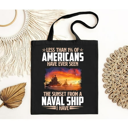 vintage New Limited Less Than 1% Of Americans Have Ever Seen The Sunset Naval Tote Bag-TH20819