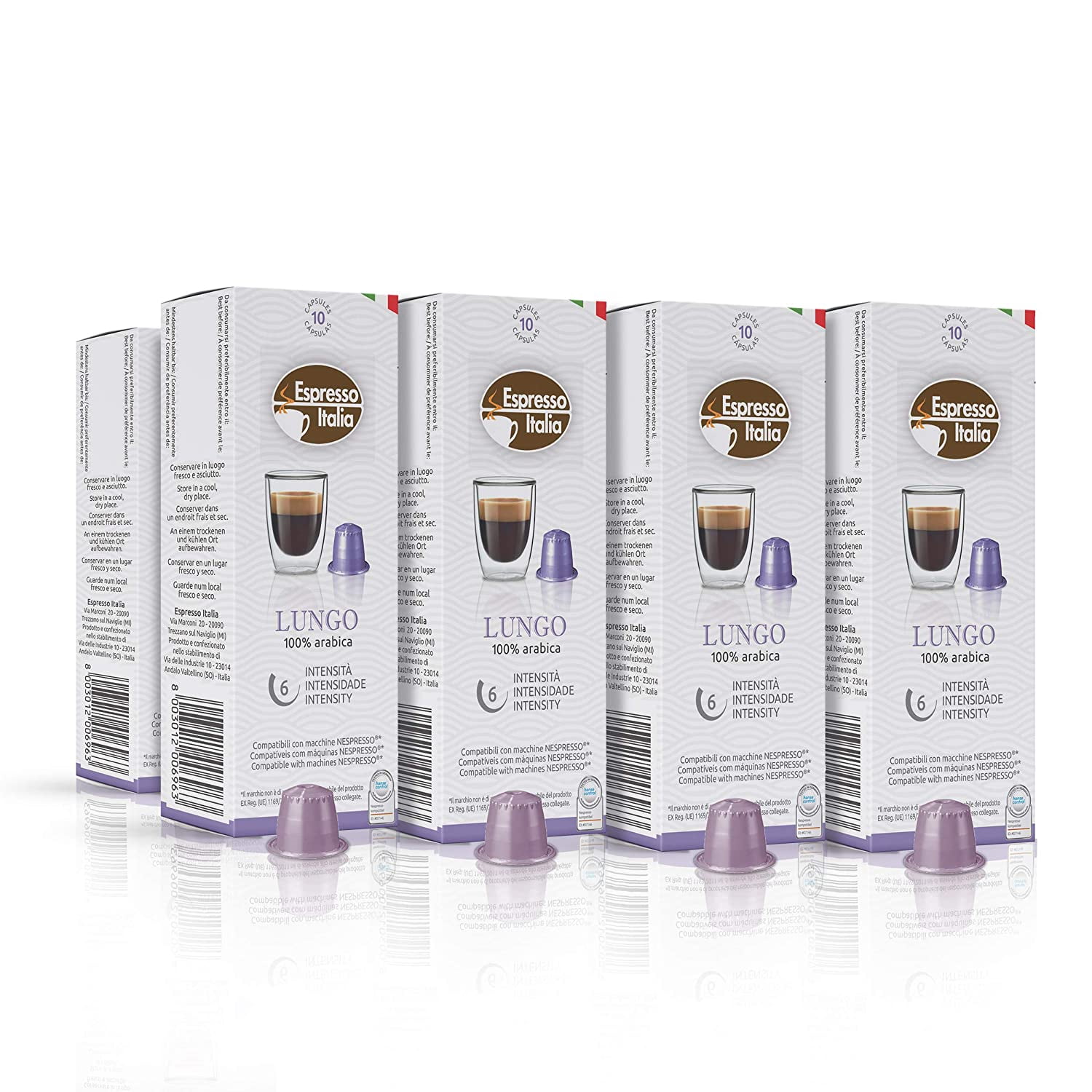 Nespresso Pro Lot de 50 capsules Espresso décaféiné 