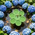 thumbnail image 5 of YAMB Flower Shaped Floating Drinking Station, 7.87in Outdoor Bee Floating Water Station Decor, Lightweight Foam Bird Bath Decor for Garden Orchard and Farm Outdoor Water Feeding, Green, 5 of 7
