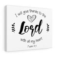 thumbnail image 4 of Scripture Walls Psalm 9:1 Give Thanks To The Lord Bible Verse Canvas Christian Wall Art Ready to Hang Unframed, 4 of 12