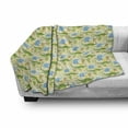 thumbnail image 2 of Crocodile Soft Flannel Fleece Blanket, Illustration of Wildlife Reptiles Elephants Man Bananas Cactus and Pyramids, Cozy Plush for Indoor and Outdoor Use, 50" x 70", Cream Multicolor, by Ambesonne, 2 of 5
