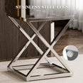 thumbnail image 6 of ARICOEASY Mirrored End Table with LED Light & Large Drawer, 6 of 6