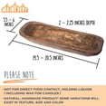 thumbnail image 3 of MAINEVENT Decorative Wooden Dough Bowl Decor Approx 20 Inch, Hand Carved Made in USA, 3 of 7
