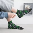 thumbnail image 2 of Fuzoiu Dinosaur and Bone Print Adult Socks, Crew Moisture-wicking Socks, Unisex Cushion Crew Socks,Casual Sports Ankle Socks, 2 of 7