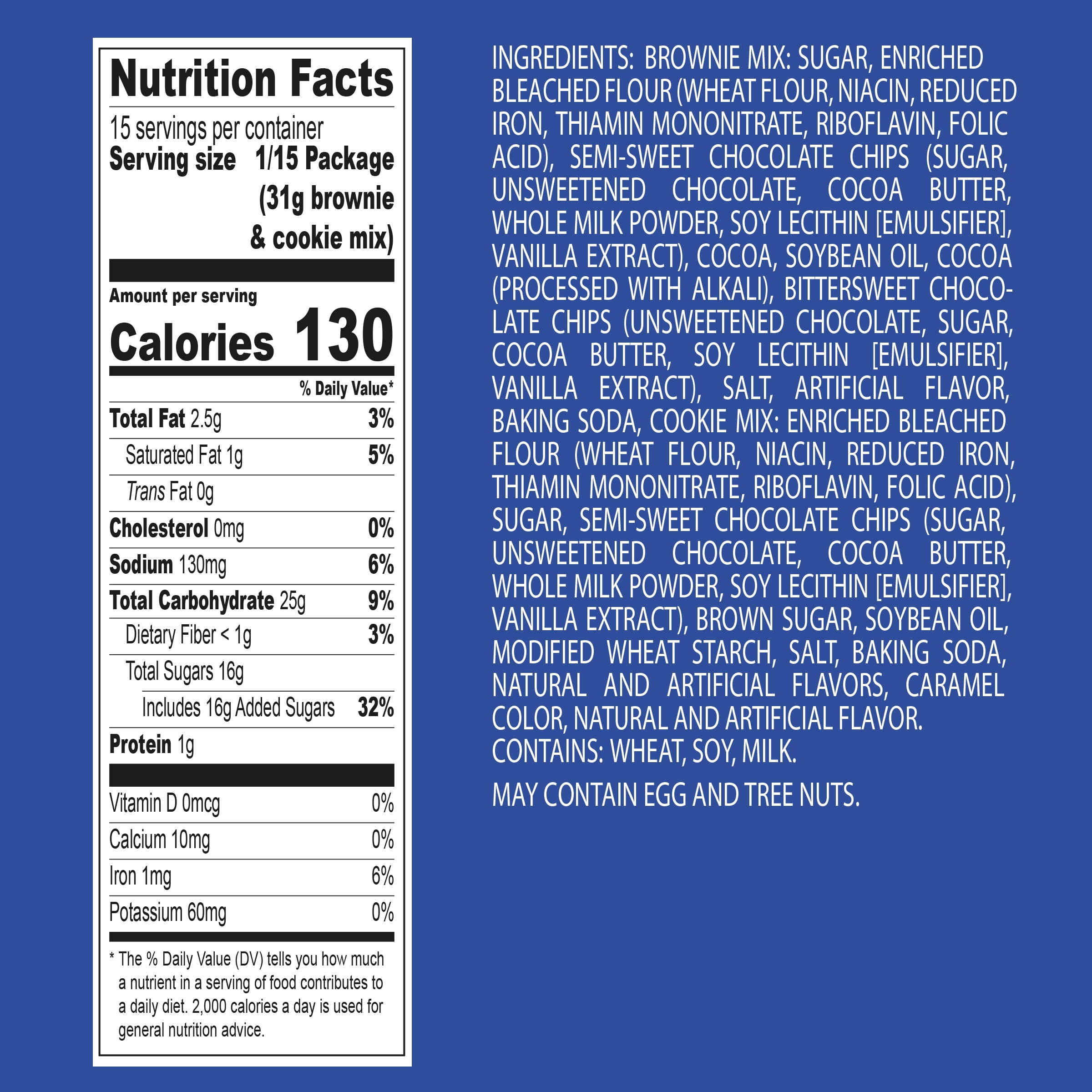 GHIRARDELLI Brownie Cookie Bar, Premium Brownie Mix, 16.5 oz Box