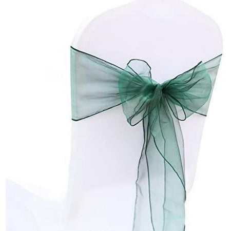 

Pack of 25 Organza Chair Sashes/Bows sash for Wedding or Events Banquet Decor Chair Bow sash White