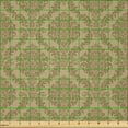 thumbnail image 2 of Ambesonne Damask Fabric by the Yard Microfiber, Eastern Soft Flowers, 3 Yards, Khaki, 2 of 2
