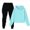 Sky Blue, variant on Jalioing Big Boys Girls Sweatsuit Solid Long Sleeve Hoodie Joggers Tracksuit Kids 2 Piece Casual Sport Outfits Pants Set