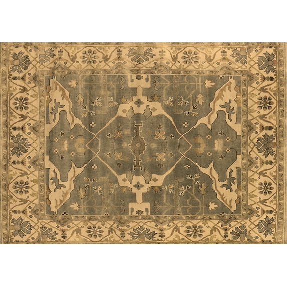 Ahgly Company Indoor Rectangle Oriental Brown Industrial Area Rugs, 5' x 8'