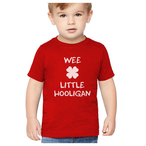 Tstars Boys Unisex Funny Humor Gifts for Irish St Patricks Day Cute Wee Little Hooligan Irish Kids St Patricks Day Beautiful Shirts Gift for Boys Irish Shirt Pride Proud Irish Toddler Kids T Shirt