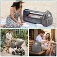 thumbnail image 2 of Diaper Bag Backpack, Multifunctional Baby Changing Bag with Foldable Crib and Insulated Bottle Pockets, a Must-Have for Baby Travel, with USB Charging Port and Stroller Straps (Gray), 2 of 6