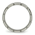 thumbnail image 3 of Titanium Brushed/Polished Grooved Ring, 3 of 5