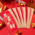 thumbnail image 2 of 6 sobres rojos de Año Nuevo, paquetes rojos, paquetes de dinero creativos, dinero de la suerte Estilo B, 2 of 9