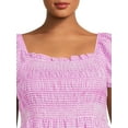thumbnail image 4 of Terra & Sky Women's Plus Size Smocked Ruffle Hem Dress, 4 of 5
