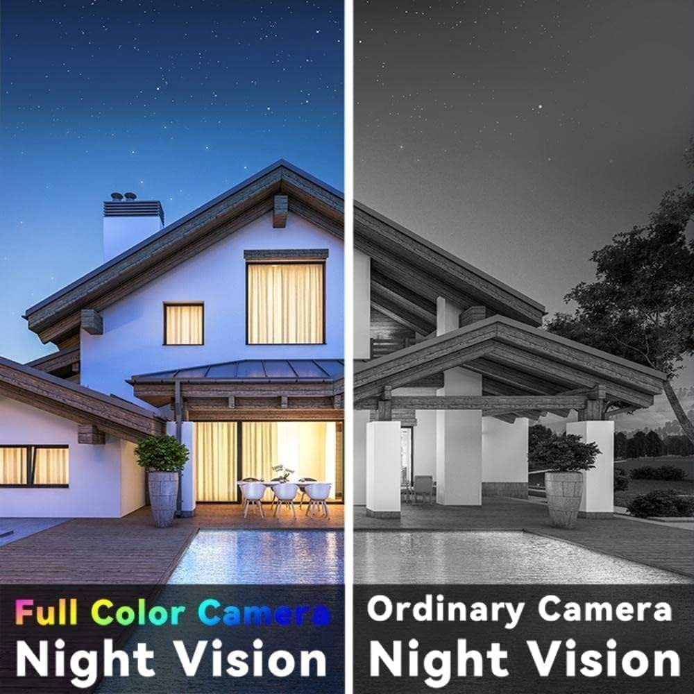 1080p Color Night Vision Security Camera, 4-in-1 AHD/TVI/CVI/CVBS CCTV Bullet Wired Add-on Camera, White
