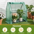 thumbnail image 4 of XIlee 36*18*33in Mini Greenhouse with PE Cover,Waterproof Pad for Small Plants Nursery Germination Plant Cover Tent for Garden Small Plants Indoor Outdoor, Green PE, 4 of 12