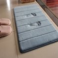 thumbnail image 5 of Alfombra de baño de espuma viscoelástica, cómoda, suave, súper absorbente de agua, lavable a máquina, antideslizante, gruesa, más fácil de secar para alfombras de baño, gris, 5 of 5