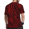 thumbnail image 3 of T Shirt For Men Sportswear For Couple Striped Ruby Red T-Shirts Hip Hop Abstract Print Summer Tees O, 3 of 7