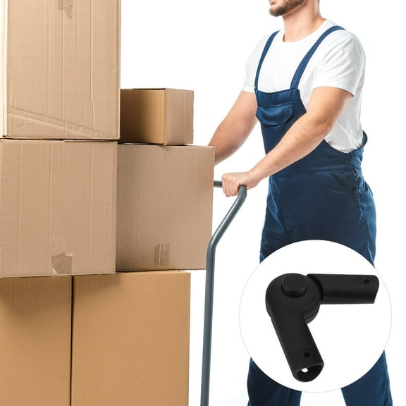 OUNONA Black Folding Hand Truck with Push-Pull Handle for Cart 1Piece Lightweight Portable Design