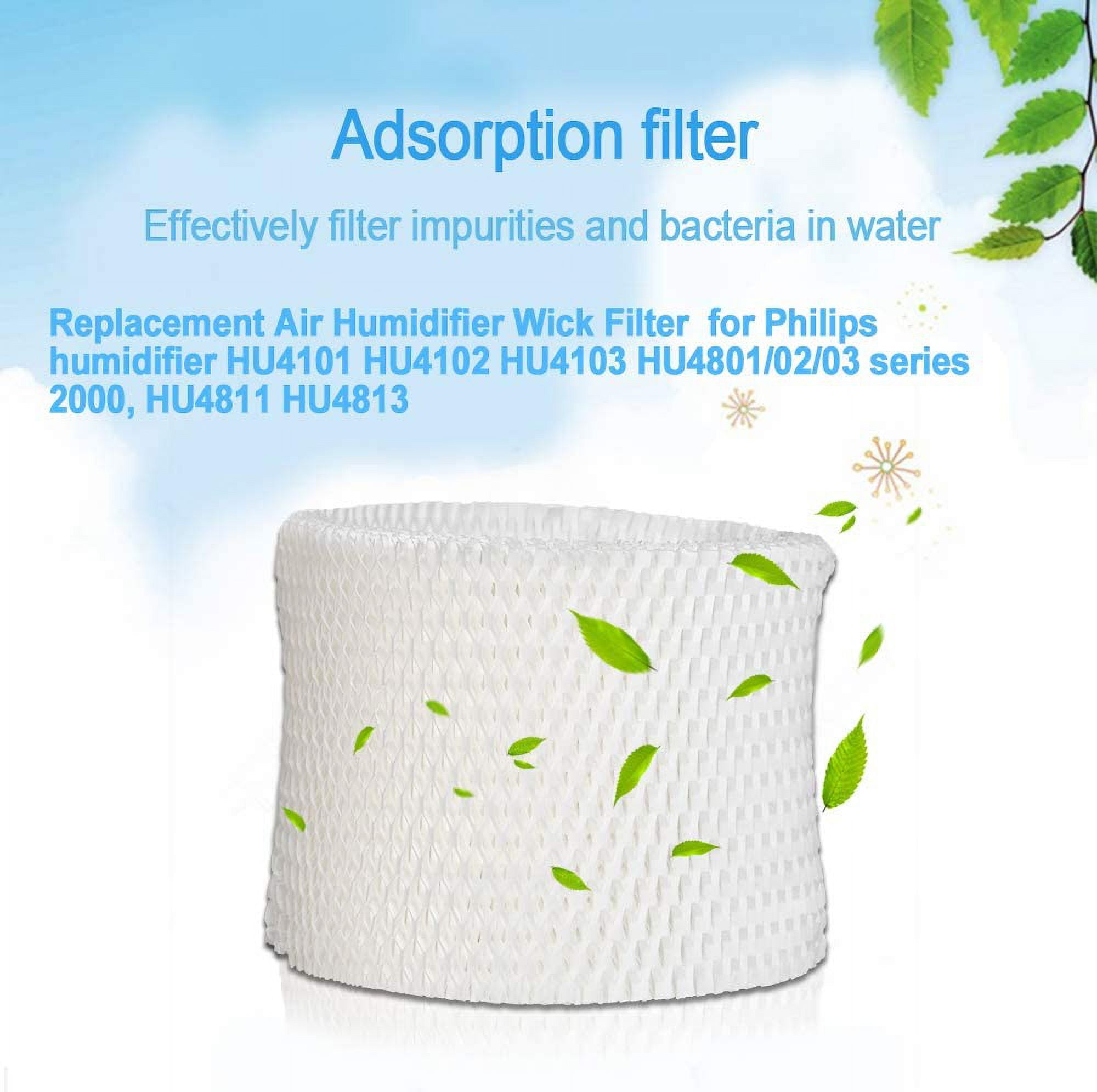 Replace Air Humidifier Wick Filter for Philips HU4801/02/03 HU4102 HU4801 HU4803 HU4811 HU4813 Humidifier Parts Accessory (4pcs)