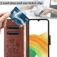 thumbnail image 6 of Feishell Slim Wallet Phone Case for Samsung Galaxy A56 5G ,Butterfly & Floral Embossed PU Leather Anti-Scratch Shockproof Magnetic Clasp Flip Kickstand Credit Card Slots Phone Cover,Brown, 6 of 9