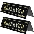 thumbnail image 1 of 2Pcs Black Acrylic Reserved Table Sign for Hotel Staff, 1 of 8