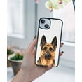 thumbnail image 5 of FINCIBO Soft Rubber Protector Cover Case for Apple iPhone 14 6.1" 2022, Black Tan German Shepherd Dog, 5 of 5