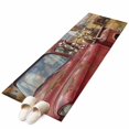 thumbnail image 2 of Farm Sheep Animal Washable Runner Rugs 2'x6', Vintage Red Truck Daisy Brown Tree House Low Pile Throw Entryway Rug Non-Slip Sturdy Edge Binding Carpet for Indoor Bedside Entrance Bedside, 2 of 9