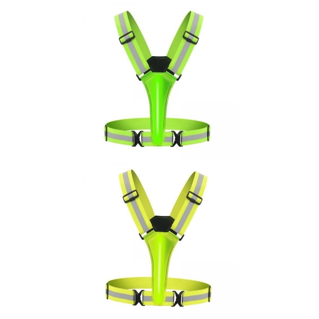 2 chalecos reflectantes LED recargables por USB para caminar hombres mujeres shamjiam Chaleco reflectante para correr