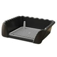thumbnail image 4 of TOOYFUL Dog Toilet with Removable Post Compact Pet Litter Pan Portable Easily Clean Potty Trainer Training Potty Tray for Rabbit Indoor Puppy Black, 4 of 9