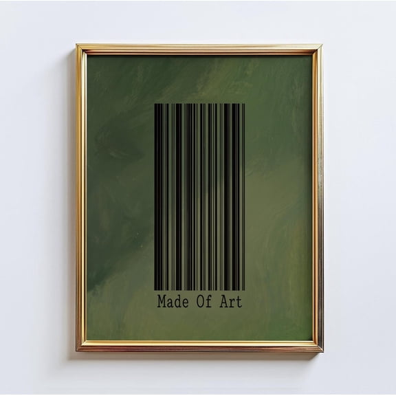 Made Of Art Barcode Typography Conceptual Wall Art Home Decor Unframed Paper Print
