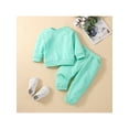 thumbnail image 2 of Kids Boys Fall Clothes Solid Color Long Sleeve Sweatshirt Tops and Elastic Casual Pants Outfits Sets, 2 of 9
