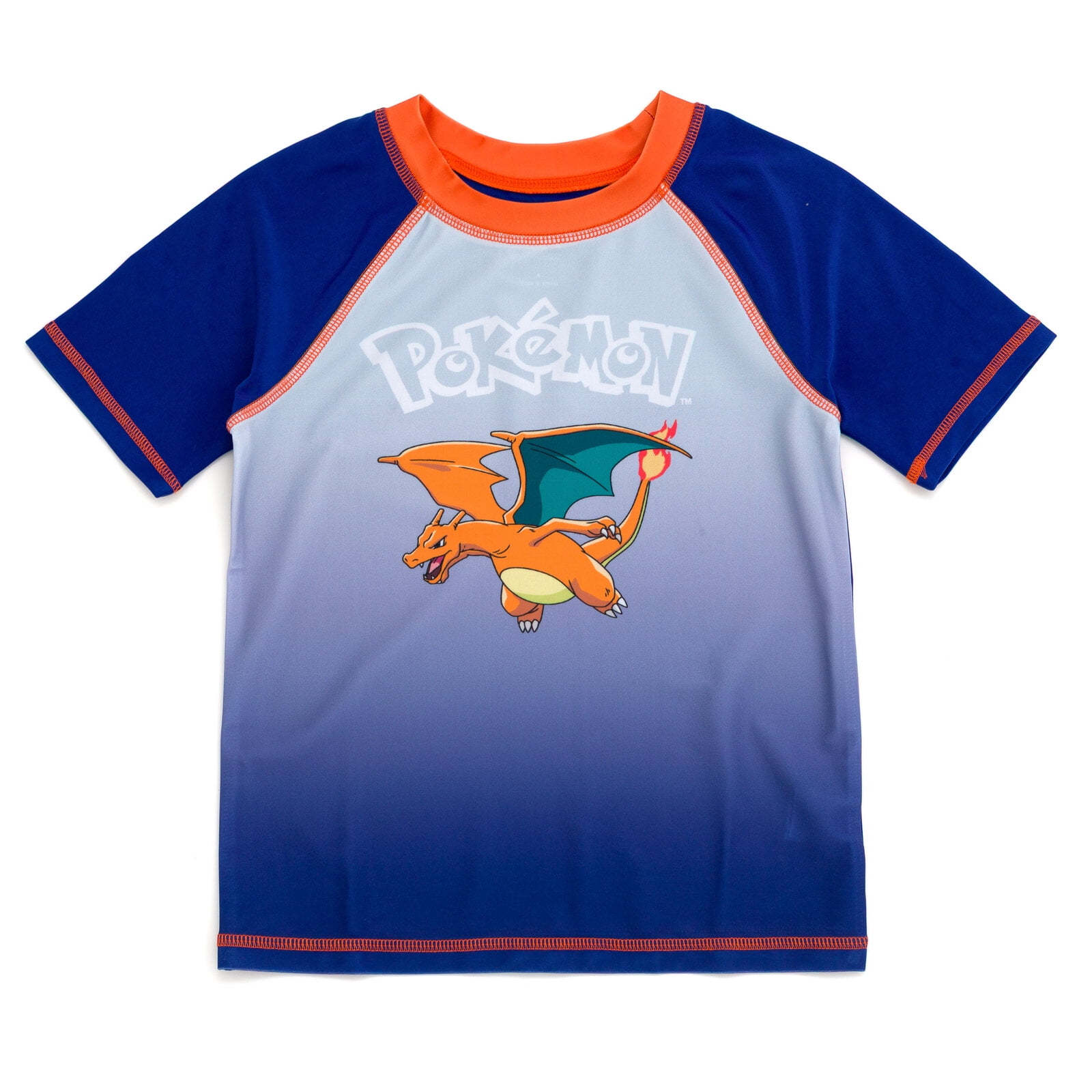 Pokemon Charizard UPF 50+ Rash Guard and Swim Trunks Outfit Set Little Kid to Big Kid