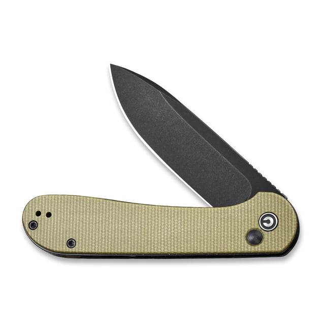 Civivi Knives Elementum Button Lock C2103B Black 14C28N Stainless Olive Micarta Cuchillo