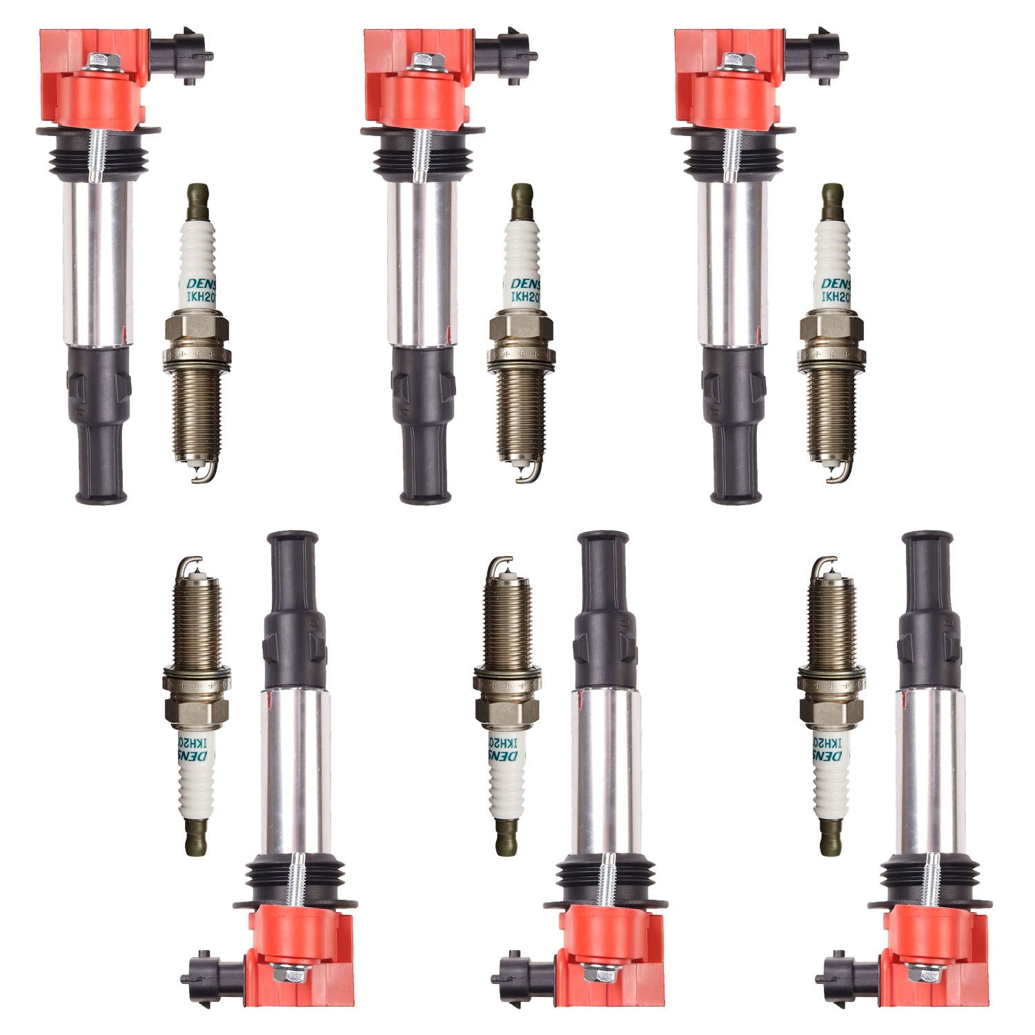 Energy Ignition Coil and Denso Iridium Spark Plug Compatible with Saab