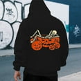 thumbnail image 2 of Mens Hoodies Casual Halloween Pumpkin Print Long Sleeve Hooded Sweatshirt Pullover Soft Loose Fall Winter Daily Wear Mens Sweatshirts Black S, 2 of 4