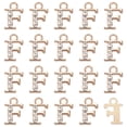 thumbnail image 1 of Uxcell 20 Pack Rhinestone F Letter Charm for DIY Bracelet/Wristbands/Jewelry Gold 0.39" x 0.51", 1 of 6