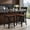 Black+Brown, variant on Resenkos Dining Chairs, Kitchen Chairs Trattoria Chairs,Farmhouse Dining Bar Stool Set of 2 with Solid Rubber Wood Frame-White
