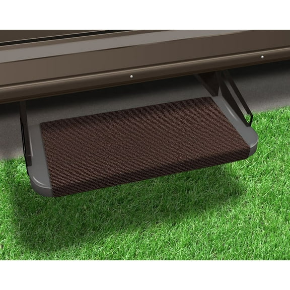 Prest-O-Fit 2-0315 Outrigger RV Step Rug - 18" Straight, Chocolate Brown