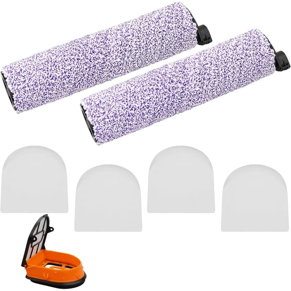 Replacement Roller Brush & Filter Set for Shark HydroVac 3-in-1 Vacuum WD200 WD101 WD100BL(2 Roller Brushes 4 Filters)