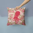 thumbnail image 2 of Octopus Shabby Chic Pink Roses  Fabric Decorative Pillow, 2 of 4