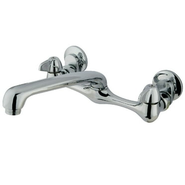 Kingston Brass  Proseal 8-Inch Adjustable Centers Wall Mount Kitchen Faucet in Polished Chrome