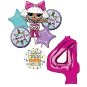 LOL Surprise Party Supplies 4th Birthday Balloon Bouquet Decorations