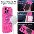thumbnail image 2 of Funda iPhone 12 Pro Max KANGHAR con estampado de leopardo rosa intenso, 2 of 6
