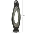 thumbnail image 3 of 15" x 50" Black Aluminum Metal Teardrop Abstract Sculpture with Black Base, by DecMode, 3 of 7