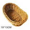 thumbnail image 1 of AMERTEER Oval Curved Rattan Wicker Woven Serving Baskets For Bread Fruit Vegetables Restaurant Serving Tabletop Display Baskets, 1 of 8