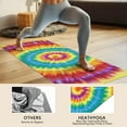 thumbnail image 4 of Colorful Rainbow Tie Dye Spiral Pattern Hot Yoga Mat Towel Non Slip for Hot Yoga - Quick-Drying Yoga Mat Cover with 4 Corner Pockets with Travel Bag - Hot Yoga Towel Non Slip 70"x26", 4 of 6