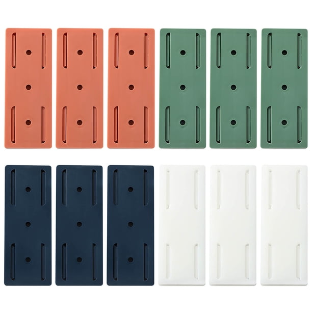 Soporte adhesivo para regleta con adhesivo de doble cara | Organizador de cables perforado para router y regleta | Soporte extraíble para la gestión de cables en la cocina, la oficina y el baño.